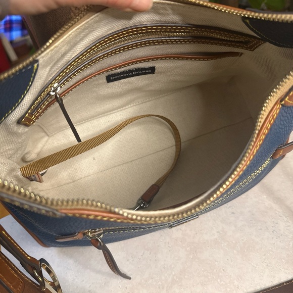 Dooney & Bourke Blue and Brown Shoulder Bag - Picture 12 of 14